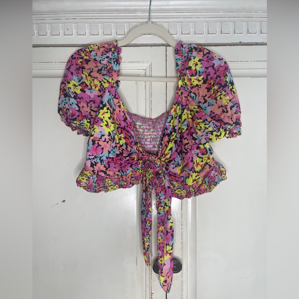 Maaji Monet Allie Beachwear Crop Top AND Autumn Long Skirt SET Multi-color) - Picture 5 of 11